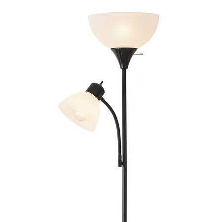 GLOBE ELECTRIC FLOOR LAMP BOWL BL/WT 72in. 67135